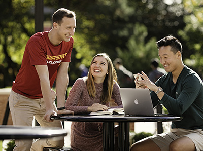 college students studying