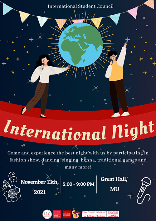 International Week 2021 International Night Poster