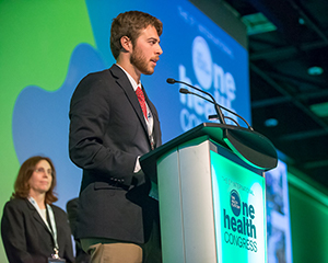 Neil Vezeau accepting award