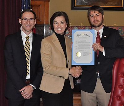 Governor Kim Reynolds with One Health Proclamation